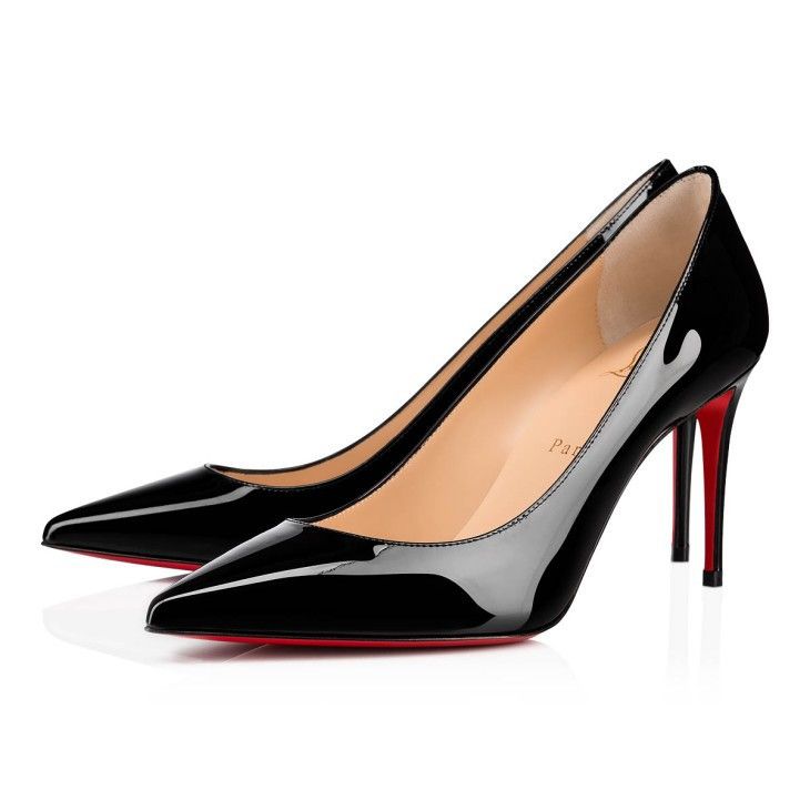 CHRISTIAN LOUBOUTIN Kate $945 Black Patent 85mm Pumps New (E