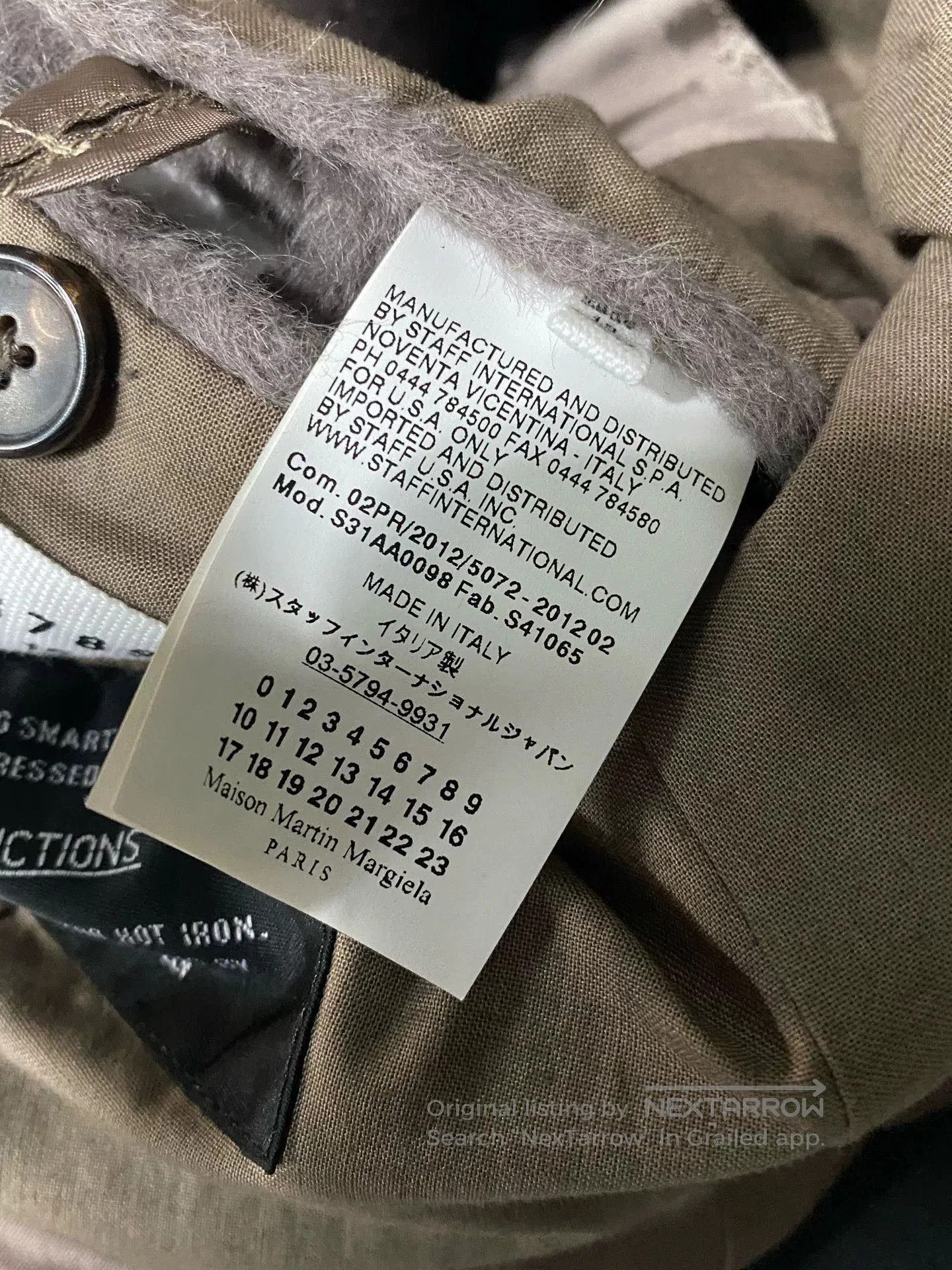 Maison Margiela Maison Margiela Long Wool Coat in Beige. Size US M / EU 48-50 / 2 - 6 Thumbnail