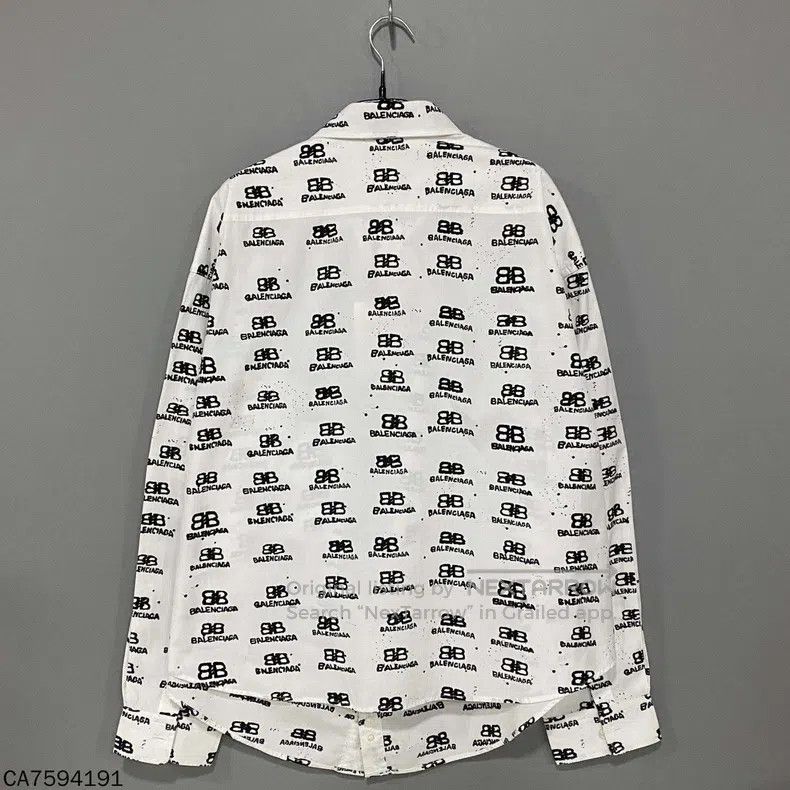 Balenciaga Balenciaga Double B Full Print Shirt Size XS / US 0-2 / IT 36-38 - 3 Thumbnail