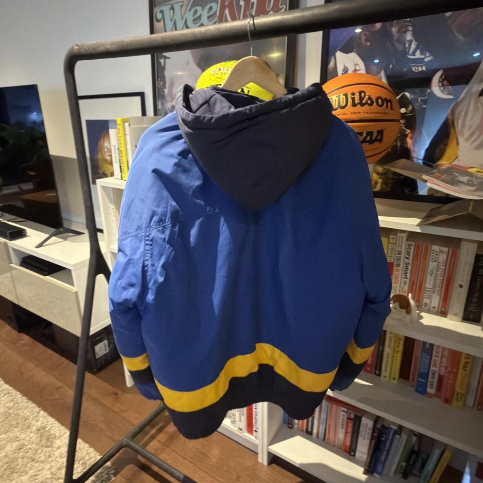 Supreme Supreme 17AW Blue Nylon Puffy Hockey Jacket Size US L / EU 52-54 / 3 - 3 Thumbnail