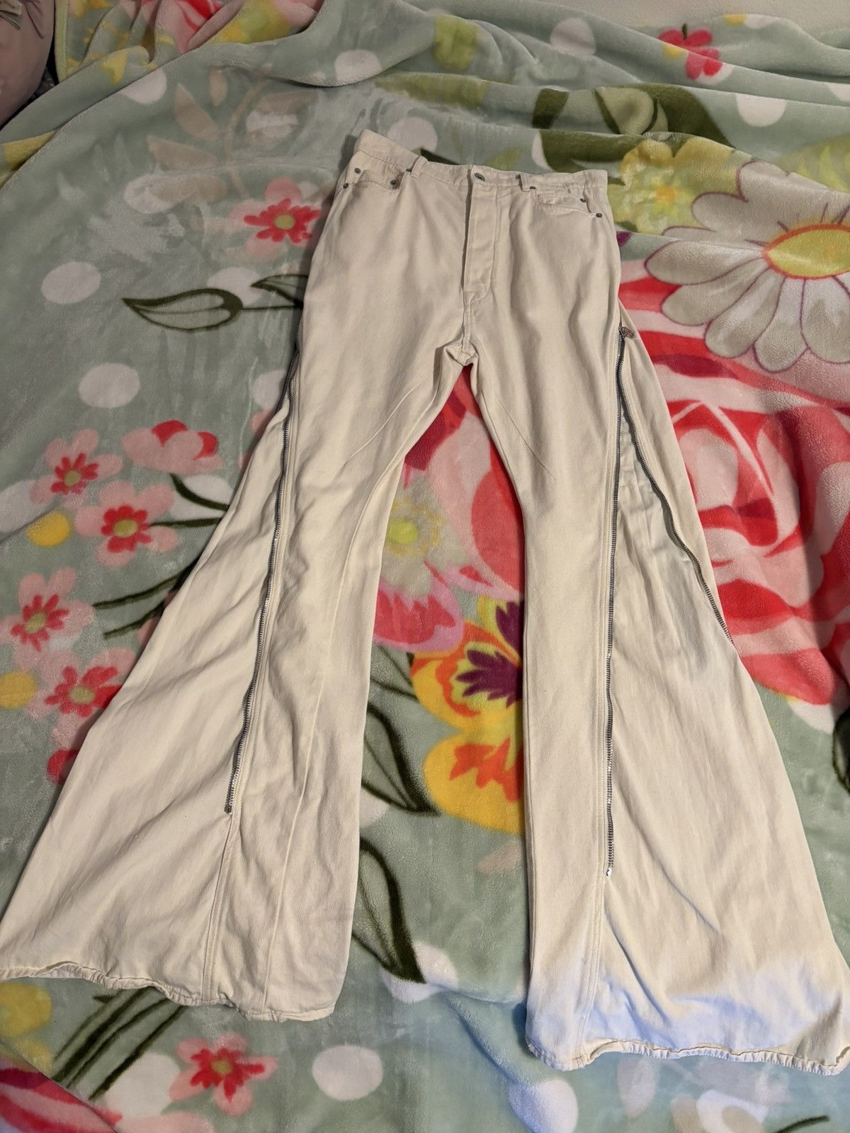 Rick Owens Rick Owens Banana Bolan Jeans — White — Size 32 Size US 30 / EU 46 - 2 Thumbnail