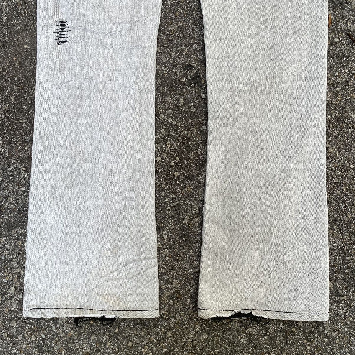 Guess Flare Jeans G By Guess Low Boot Cut Distressed Denim Size US 33 - 11 Thumbnail