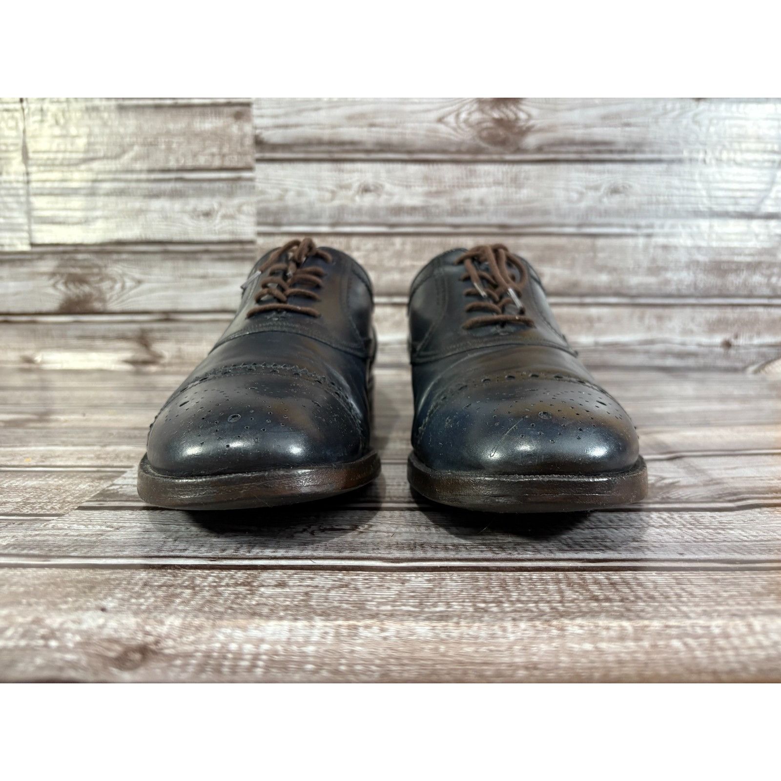 Gucci Gucci leather Oxford Brogue Shoes size US 9 color blue made Size US 9 / EU 42 - 3 Thumbnail