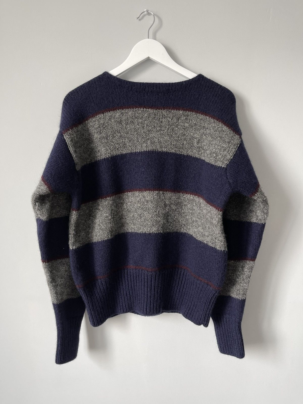 Polo Ralph Lauren 90's Polo Ralph Lauren Striped Cable Knitted Wool Sweater Size US M / EU 48-50 / 2 - 7 Thumbnail