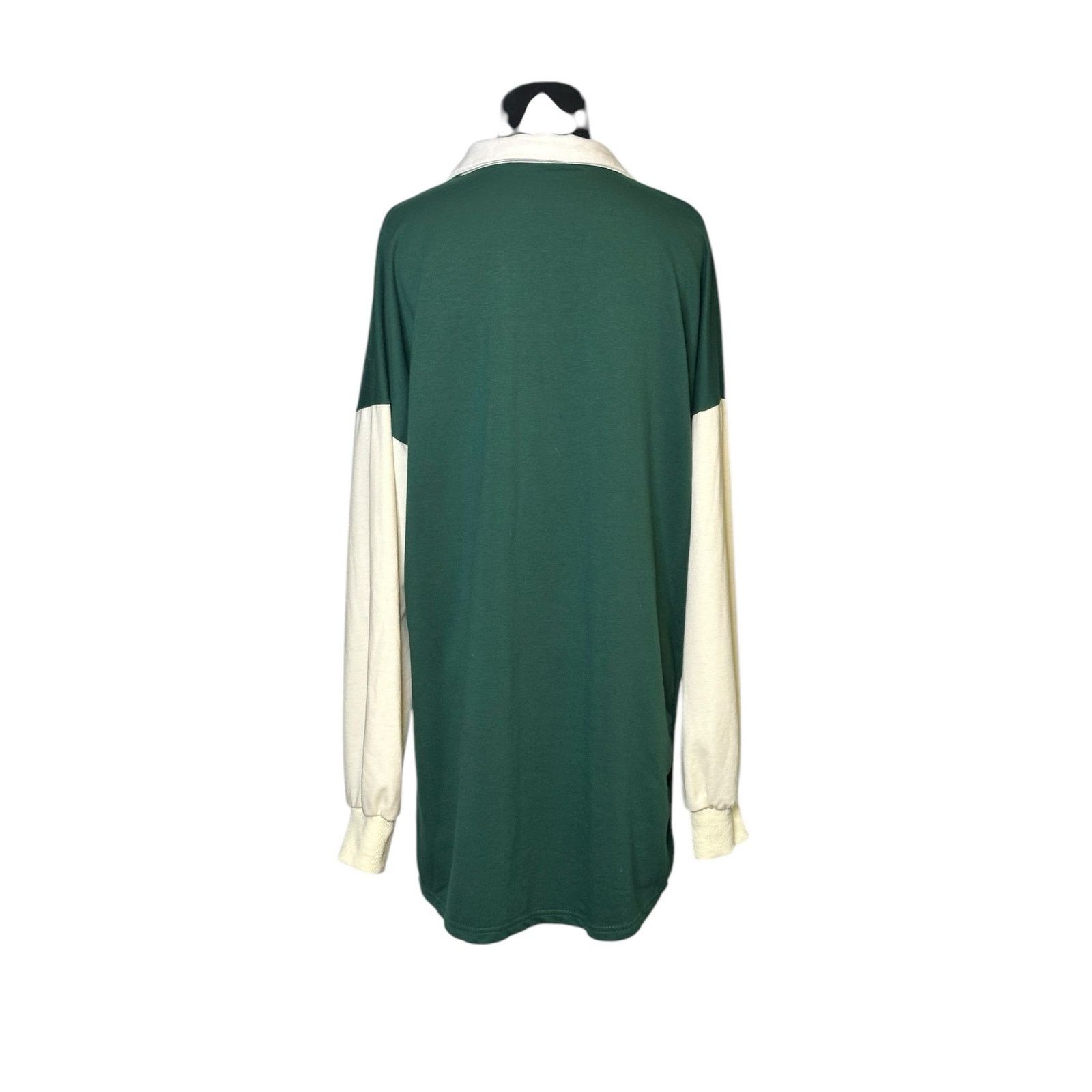 Shein Shein green cream long sleeves polo shirt dress size Medium Size M / US 6-8 / IT 42-44 - 12 Thumbnail