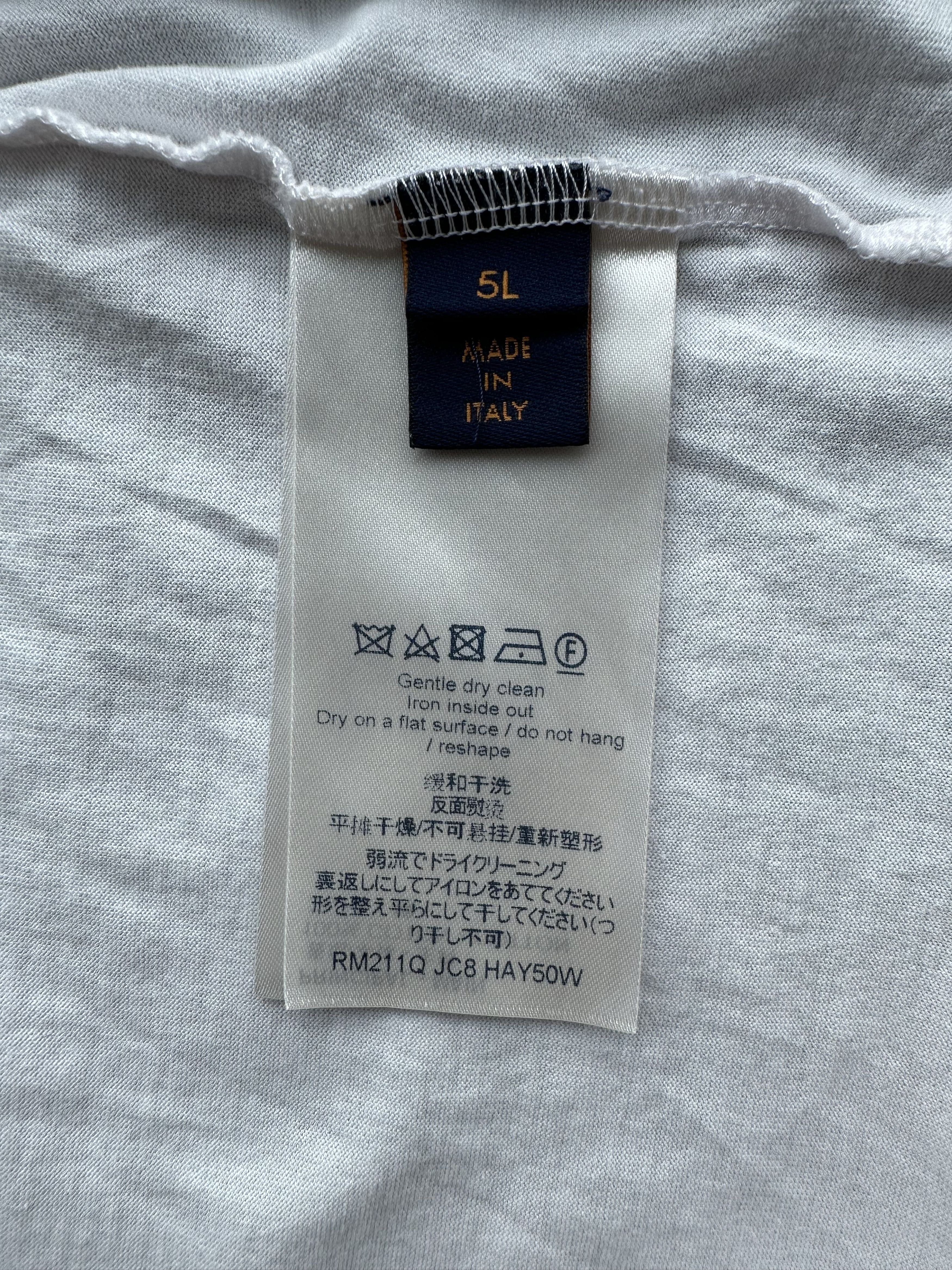 Louis Vuitton Louis Vuitton White Mini Embroidered Logo Classic T-Shirt Size US XXL / EU 58 / 5 - 5 Thumbnail