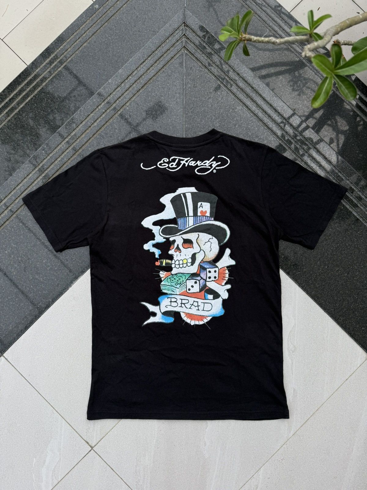 Ed Hardy 90’s ED HARDY BRAD RARE BIG BACK LOGO Y2K RETRO VINTAGE TEE Size US M / EU 48-50 / 2 - 3 Thumbnail