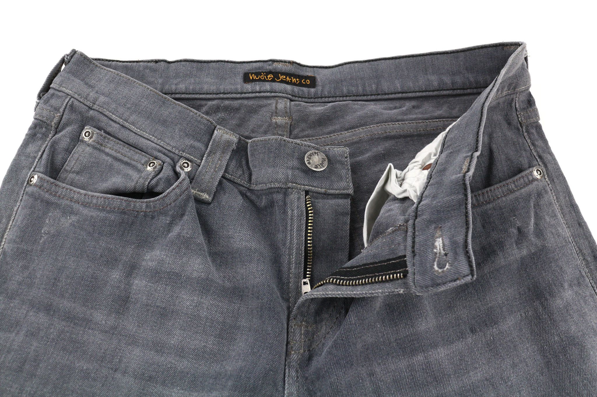 Nudie Jeans TIGHT LONG JOHN W31/L34 Organic Charcoal Logo Fit 80683 Size US 31 - 4 Thumbnail