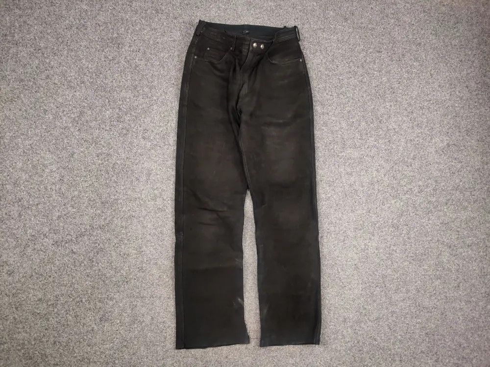 If Six Was Nine Vtg Leather pants Japan style racing motor Y2K LGB Style Size US 36 / EU 52 - 1 Thumbnail