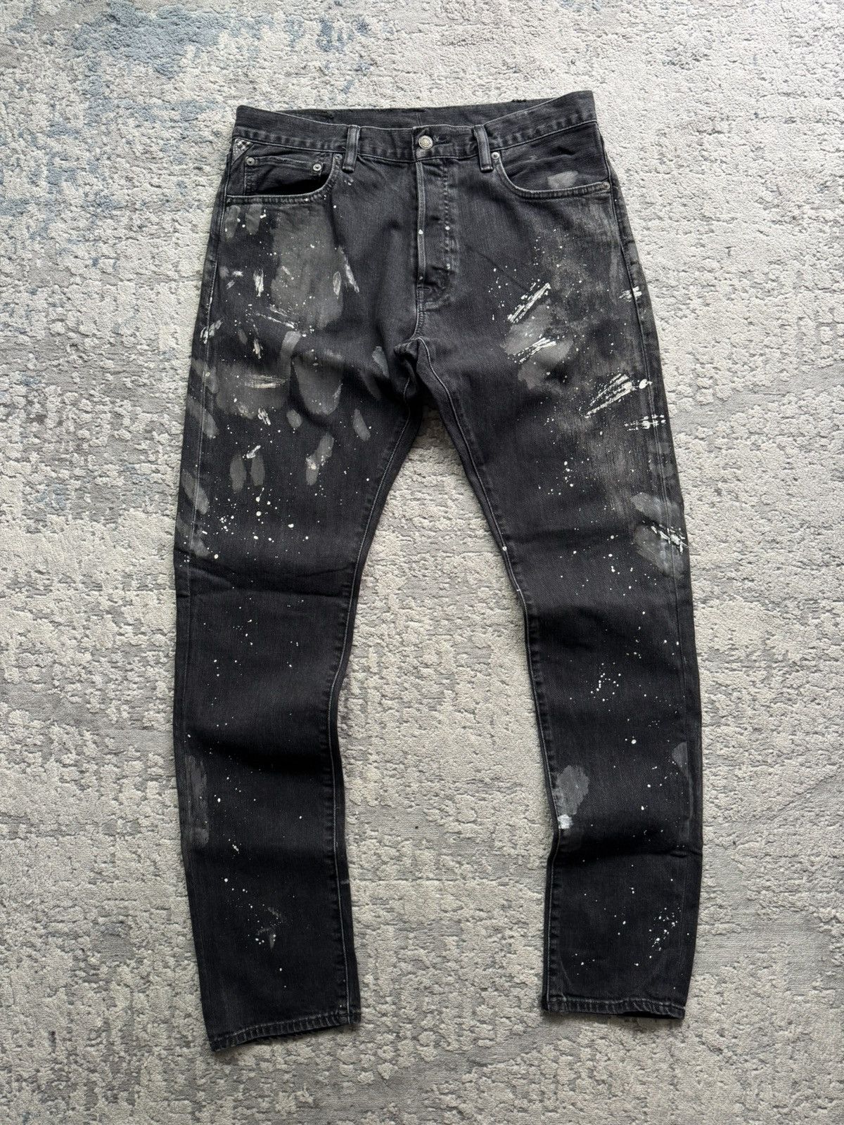 Denim & Supply Ralph Lauren Denim Supply Ralph Lauren Painted Printed Slim Jeans 36/34 Size US 36 / EU 52 - 1 Thumbnail