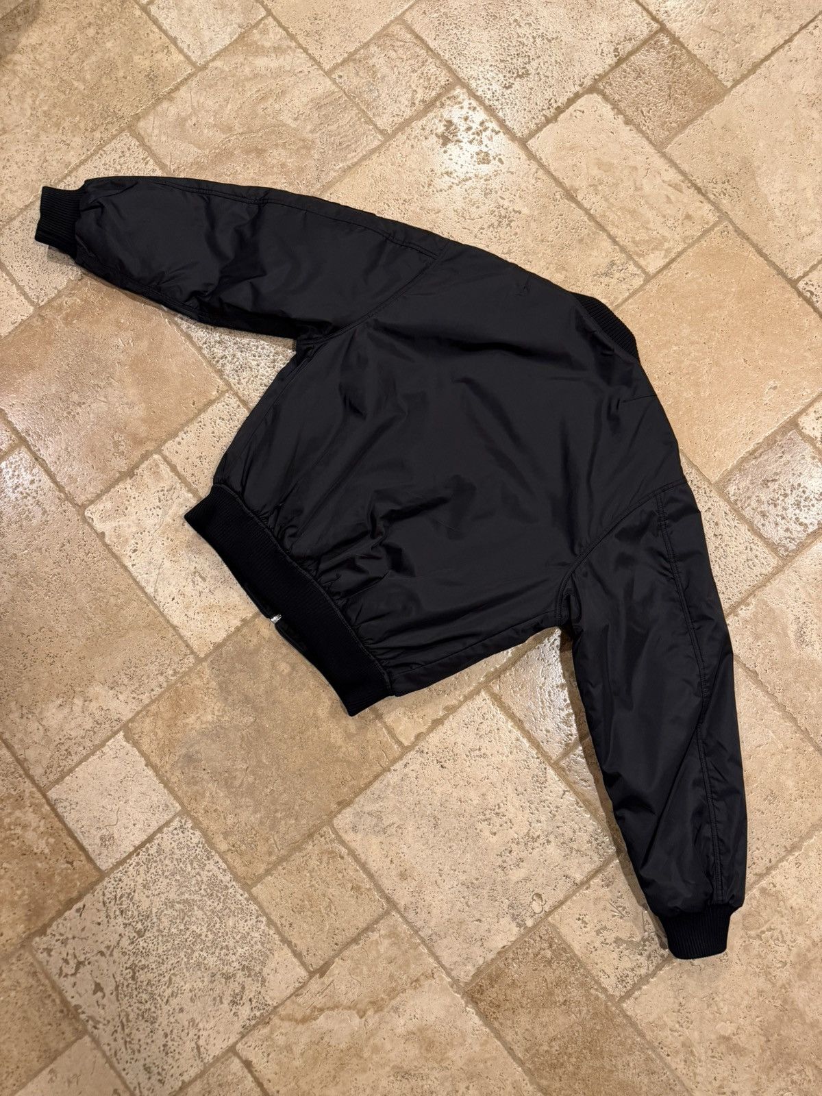 Prada Prada Re-Nylon Triangle Logo Black Bomber Jacket Size US M / EU 48-50 / 2 - 13 Thumbnail