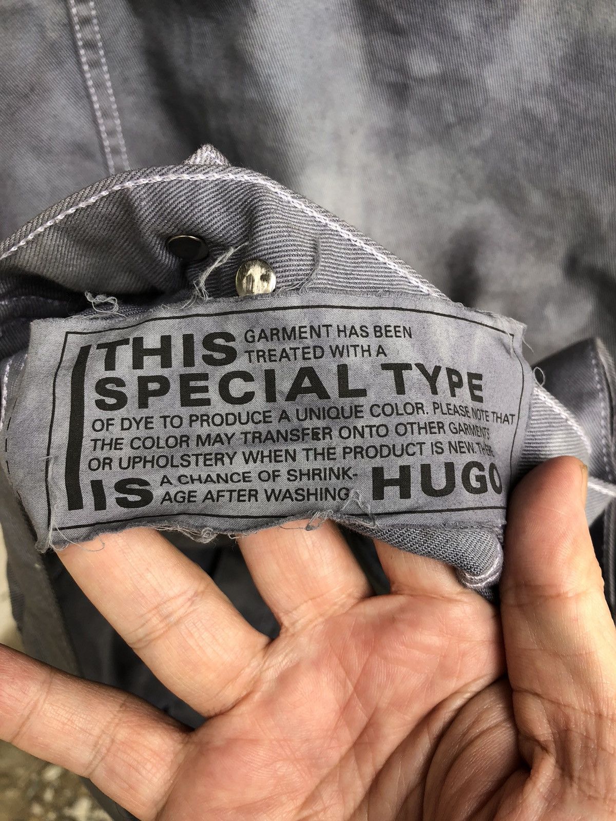 Hugo × Hugo Boss Hugo Distressed Denim Unique Colour Dye Jacket Size US XL / EU 56 / 4 - 11 Thumbnail