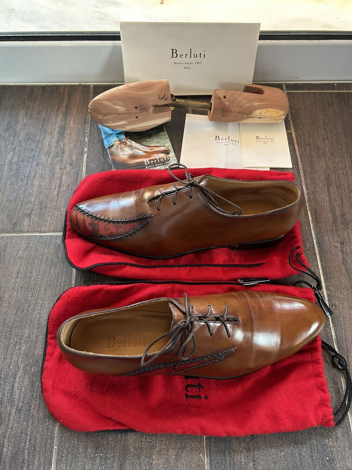 image of Berluti Lace Ups Rapiece Limited Edition Shoes in Beige, Men's (Size 9)