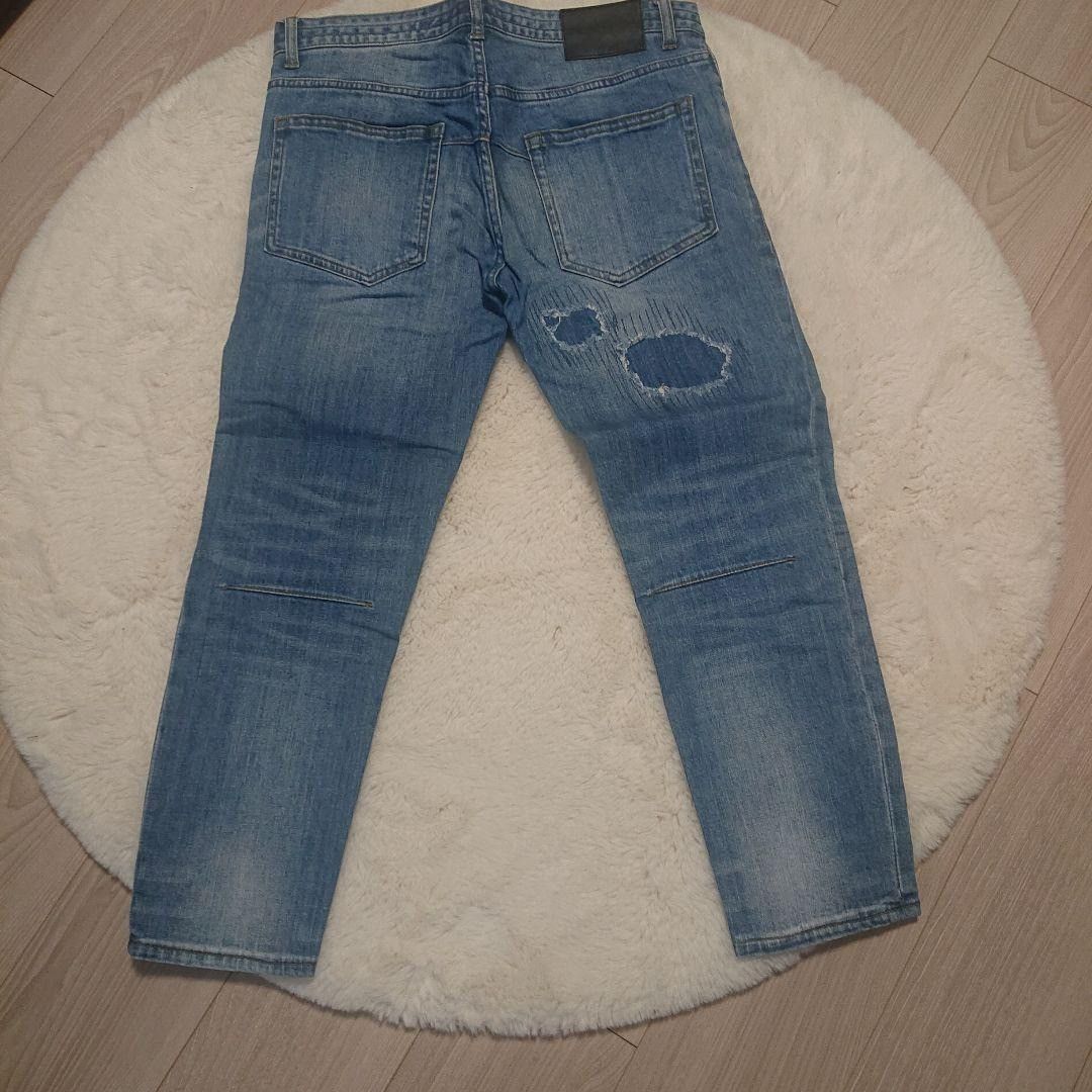 Number (N)ine number nine cropped damaged distressed denim jeans Size US 29 - 2 Thumbnail