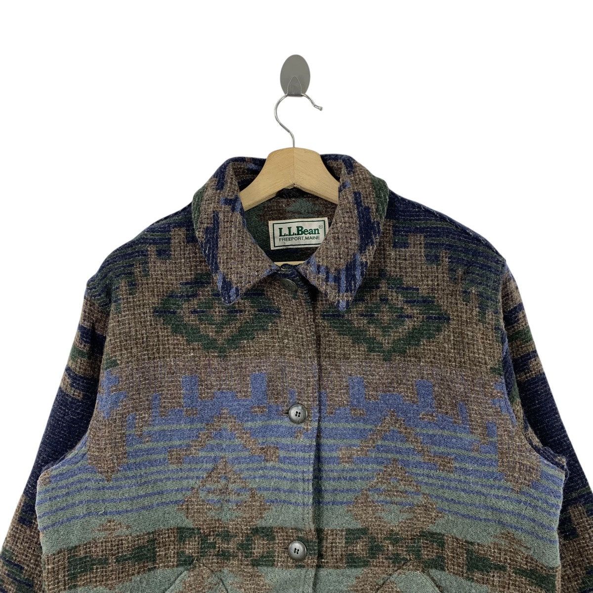 L.L. Bean × Vintage Vintage L.L.BEAN Made In Usa Navajo Native Design Jacket Size US M / EU 48-50 / 2 - 4 Thumbnail