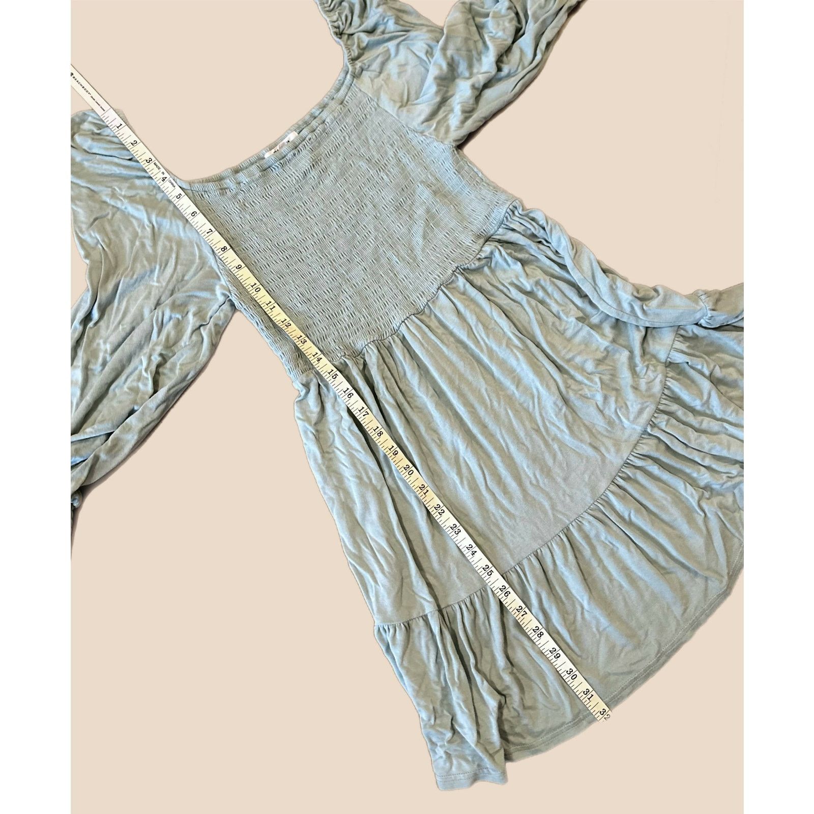 BB Dakota BB Dakota Let's Go Smocked Bodice Long Sleeve Minidress Size M / US 6-8 / IT 42-44 - 8 Thumbnail