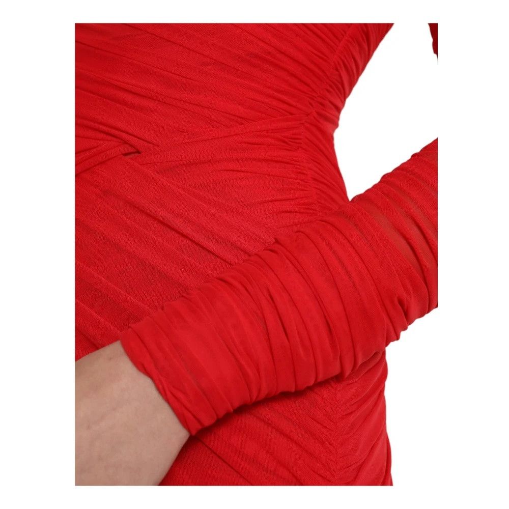 Dolce & Gabbana o1y0825 Midi Dress in Red Size XS / US 0-2 / IT 36-38 - 5 Thumbnail