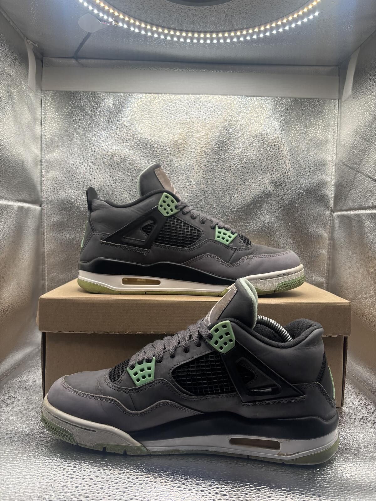 Jordan Brand Air Jordan 4 green glow Size US 8.5 / EU 41-42 - 5 Thumbnail