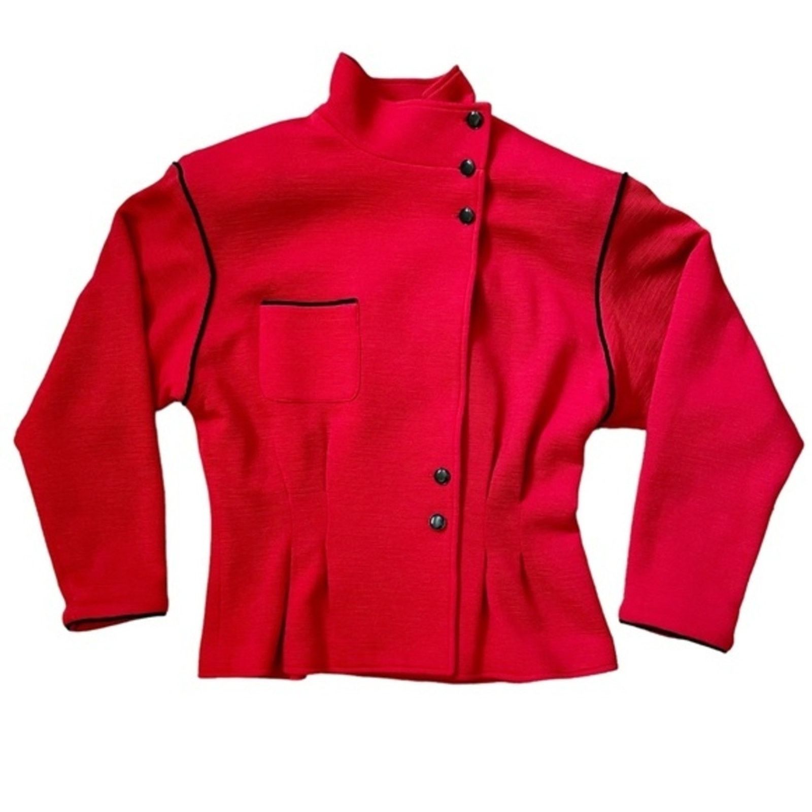 Emanuel Ungaro × Vintage Ungaro Ter x Emanuel Ungaro Vintage Red Wool Jacket Coat Size M / US 6-8 / IT 42-44 - 8 Thumbnail