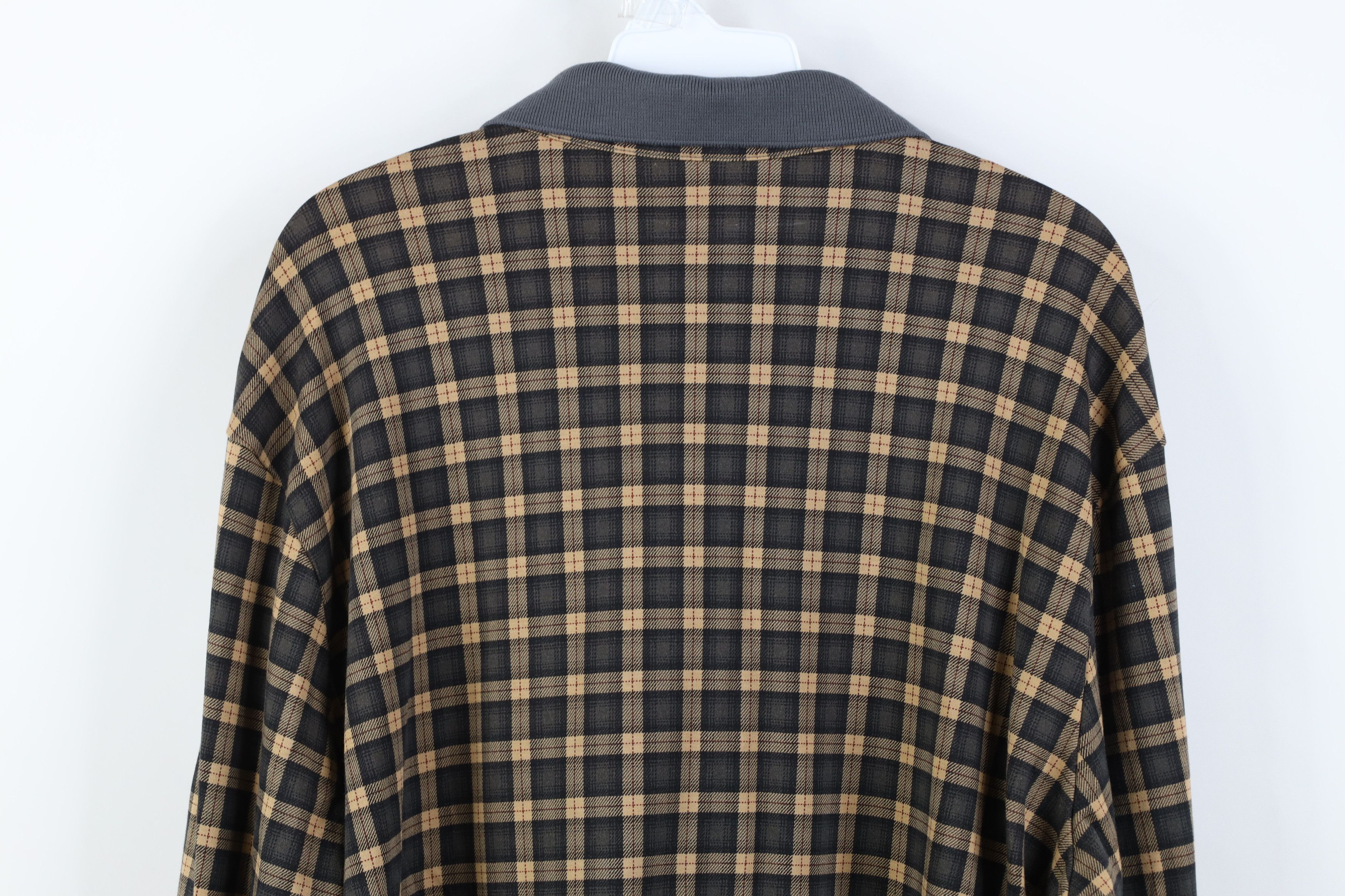 Lands' End Vintage Y2K Lands End Long Sleeve Polo Shirt Plaid Cotton Size US XL / EU 56 / 4 - 11 Thumbnail