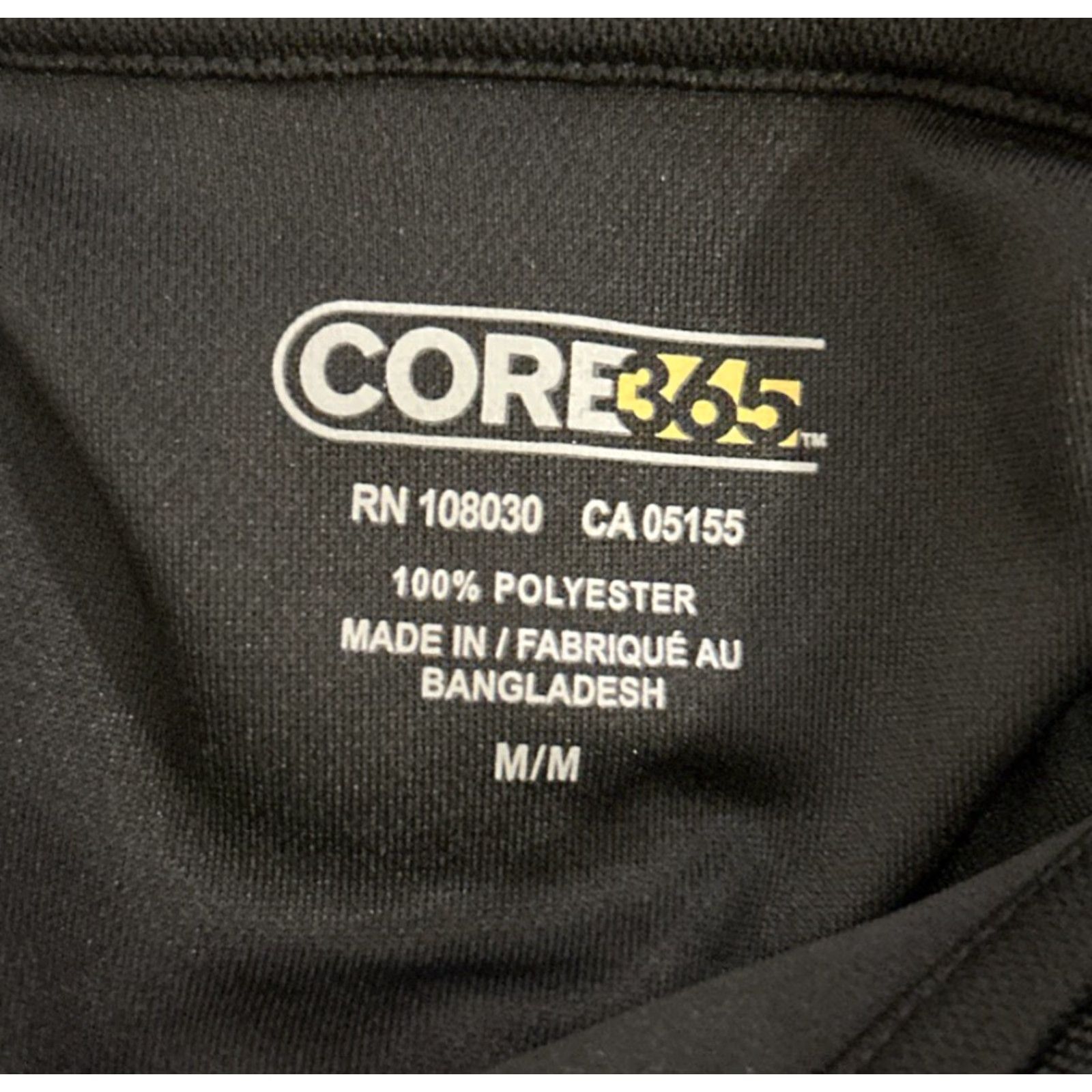 Vintage NWT Core 365 Men's Polo Shirt Slim Regular Black S/S Embroidered Logo 100% Polyester Knit Button-Up T-Shirt? Size US M / EU 48-50 / 2 - 3 Thumbnail