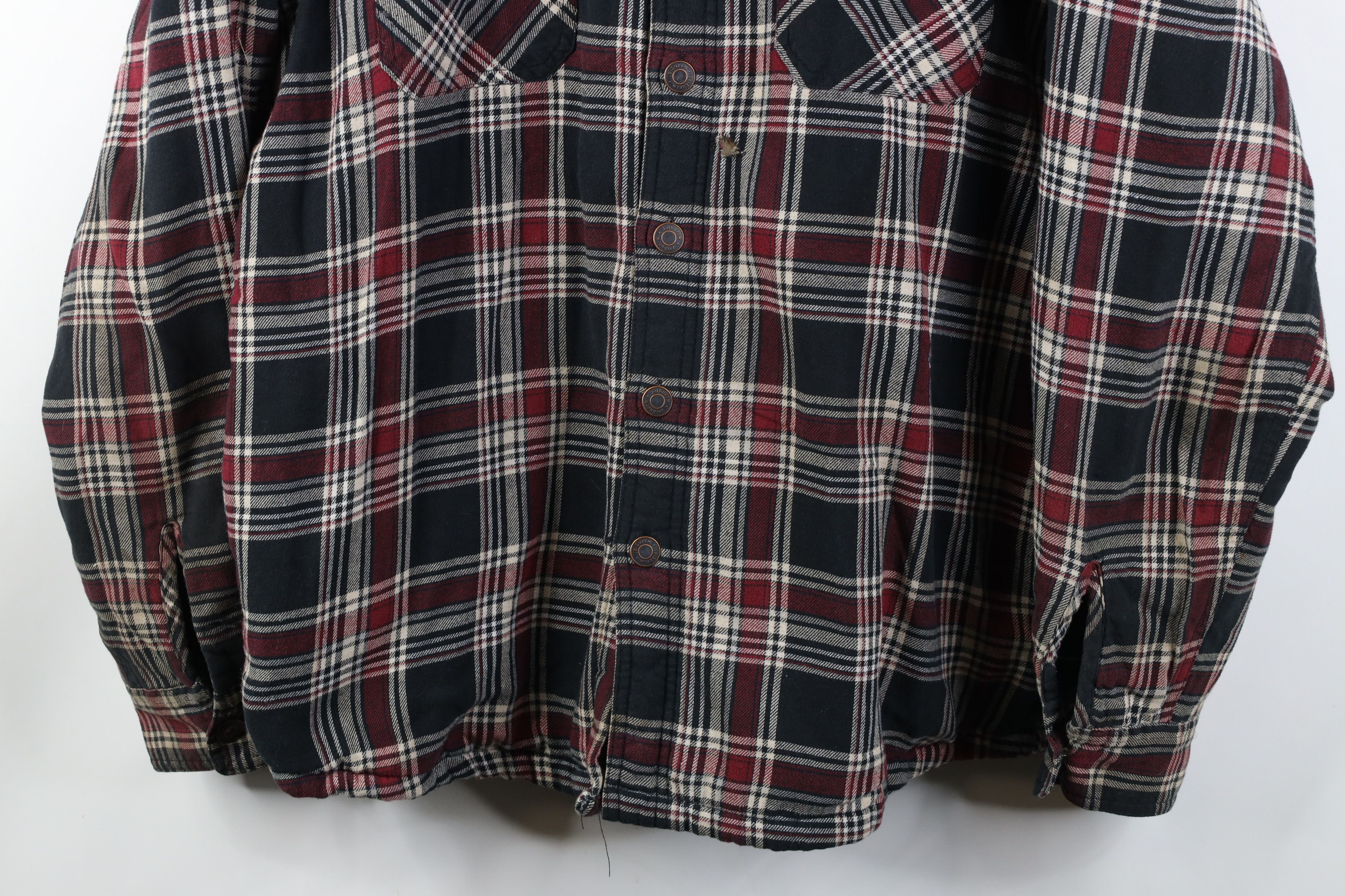 Wrangler Vintage Y2K Wrangler Pile Fleece Lined Flannel Shirt Jacket Size US L / EU 52-54 / 3 - 3 Thumbnail