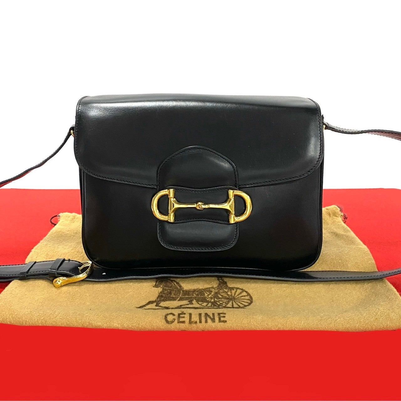 Leather Celine Sulky Bag Céline CELINE Shoulder Bag Leather Black