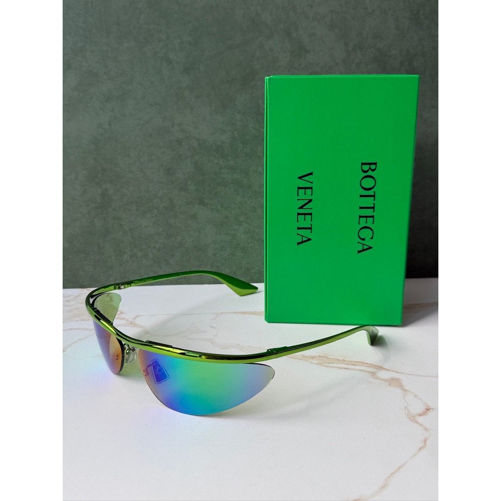 Bottega Veneta NEW Bottega Veneta BV1174S Green Mirror Mask Sunglasses Size ONE SIZE - 2 Thumbnail