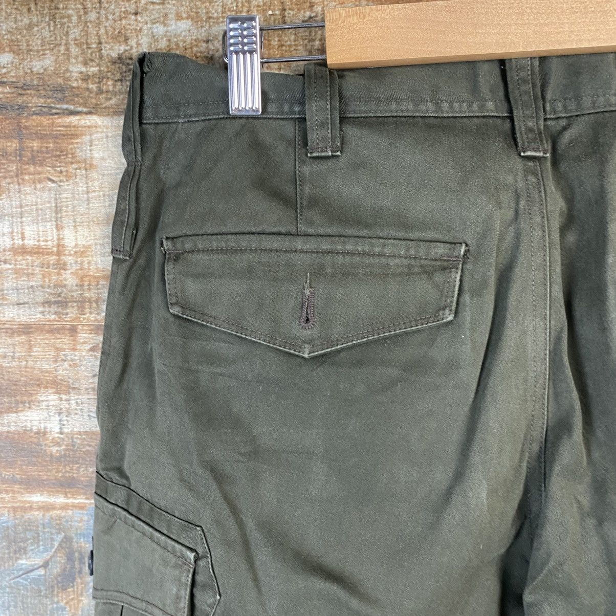 Japanese Brand DL Burtle Green Cargo Multipocket Pants #C989 Size US 33 - 18 Thumbnail