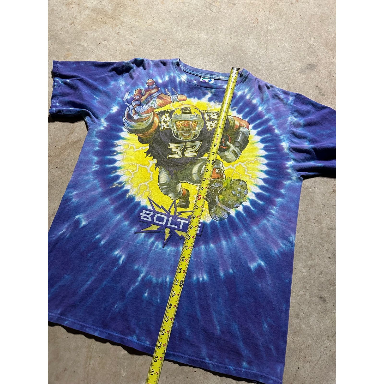 Liquid Blue × NFL × Vintage Baltimore Bolts 2001 XFL Liquid Blue T Shirt Tie Dye NFL Size US L / EU 52-54 / 3 - 9 Thumbnail