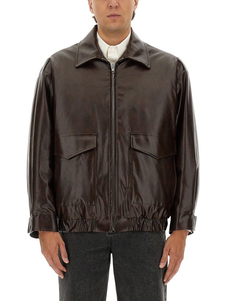 MM6 MM6 LEATHER JACKET - BROWN (IT 48) Size US M / EU 48-50 / 2 - 1 Thumbnail