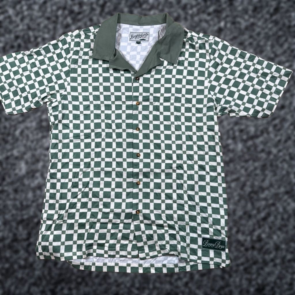 Vintage Bogey Boys Button Shirt Mens M Red Polo Golf NWOT Short Sleeve Casual Pattern Check Size US M / EU 48-50 / 2 - 1 Thumbnail
