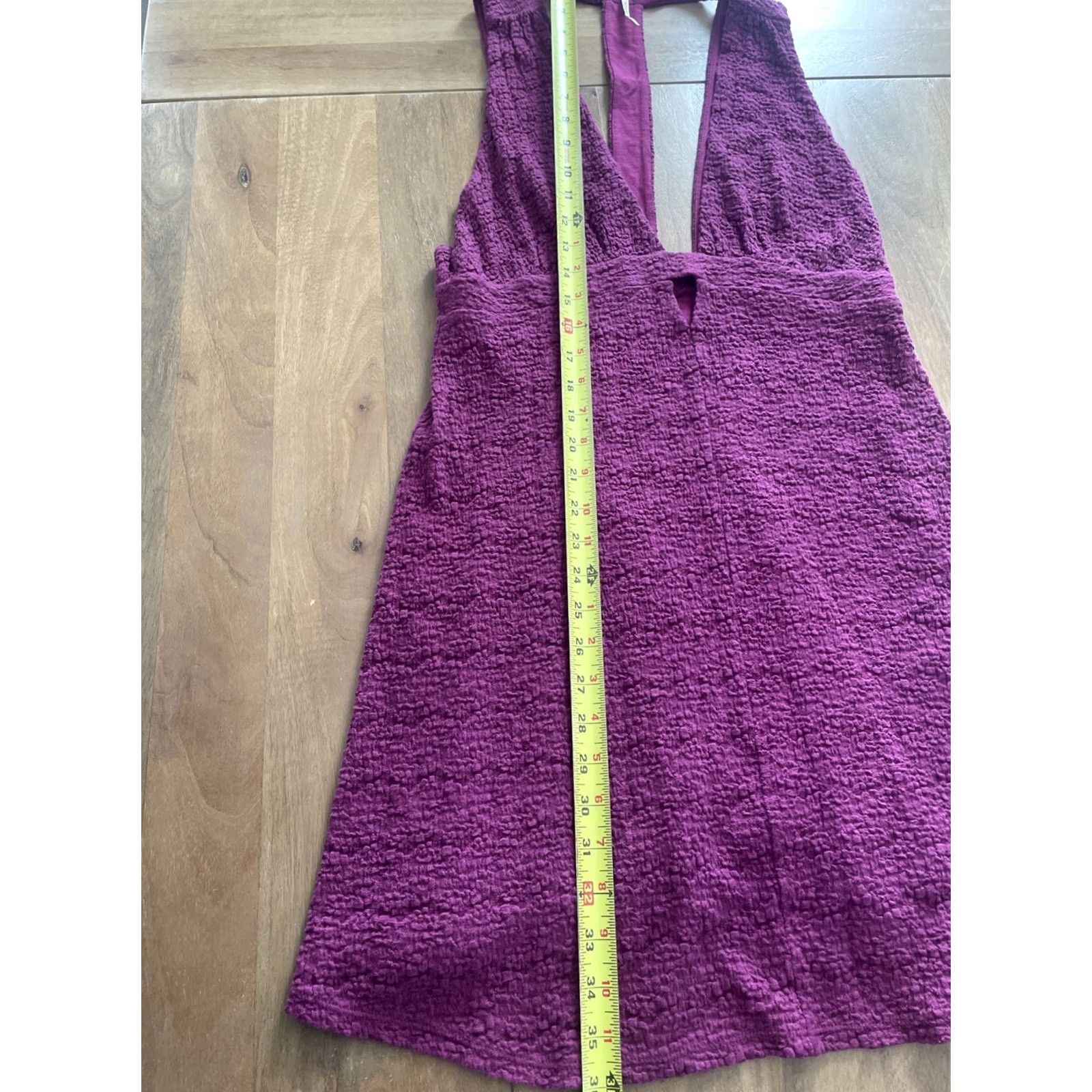 Free People Free People Amelia Jacquard Mini Dress Womens M Dark Pink V-Neck Sleeveless Pullover Short Beach Bohemian Summer Spring Fashion Dress Size M / US 6-8 / IT 42-44 - 5 Thumbnail