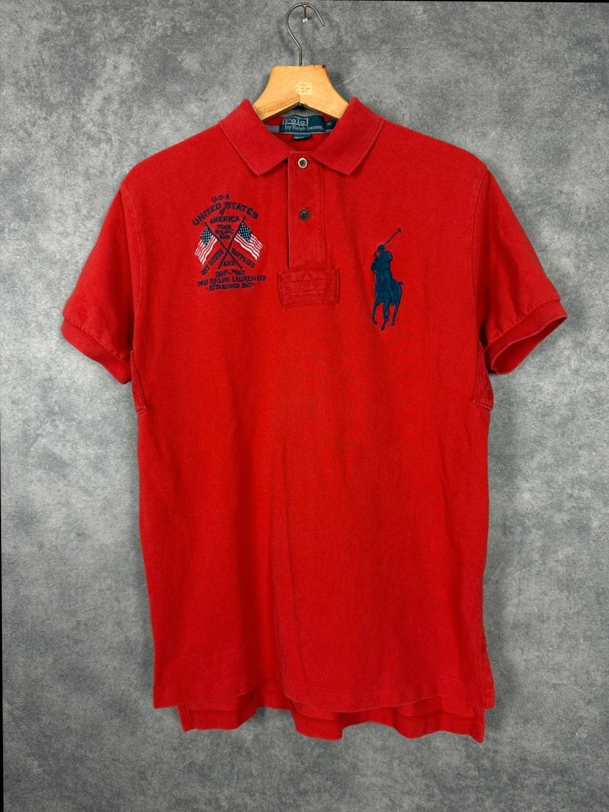 Polo Ralph Lauren Ralph Lauren Polo Shirt Red Big Pony Embroidered Size US M / EU 48-50 / 2 - 1 Thumbnail