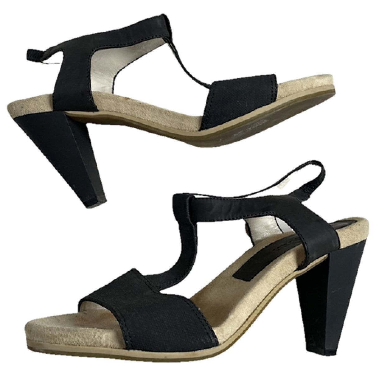 Jil Sander Black Leather Heel Size US 7.5 / IT 37.5 - 1 Thumbnail