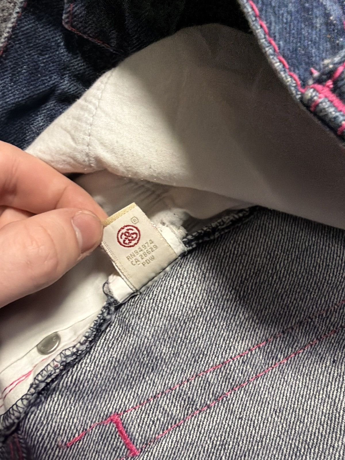 Stussy Vintage Stussy Spellout Denim Shorts / Jorts Pink - Waist 36 Size US 36 / EU 52 - 7 Thumbnail