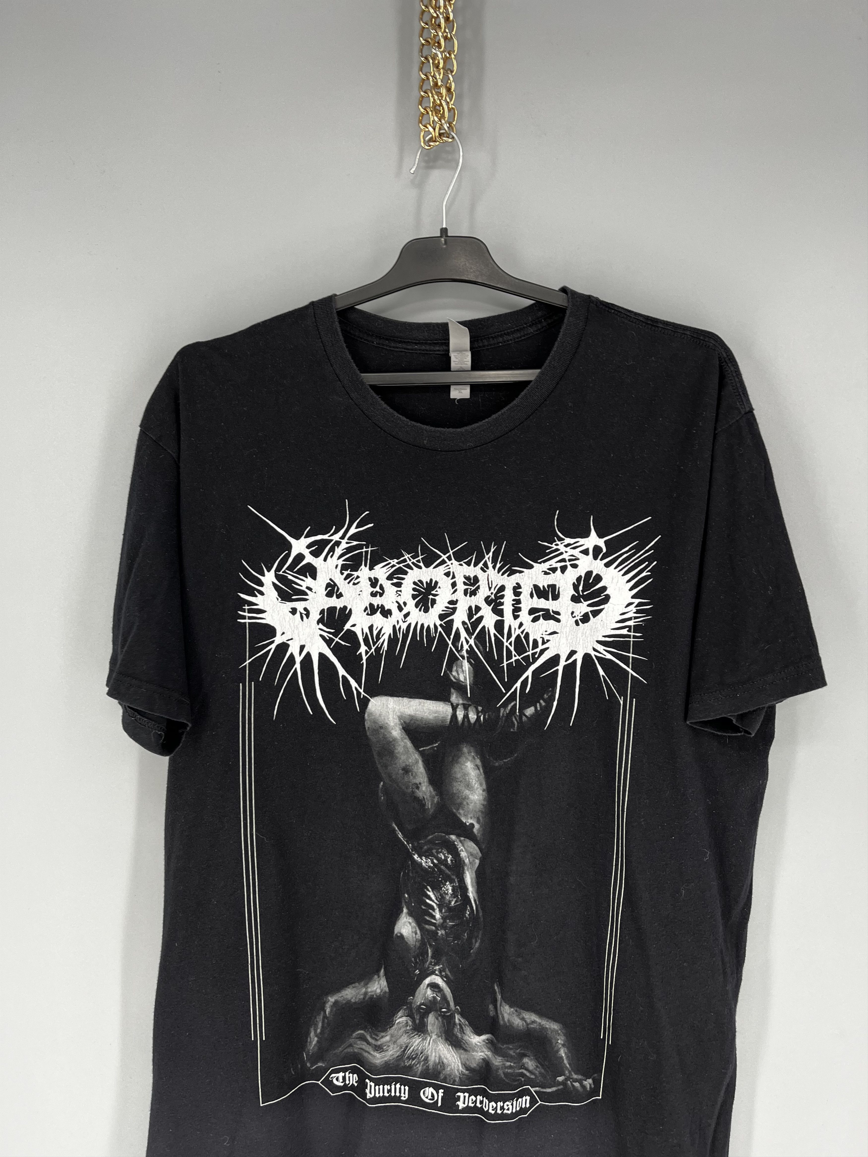 Band Tees The Purity Of Perversion Aborted Band Black T-Shirt Cotton Size US XL / EU 56 / 4 - 6 Thumbnail