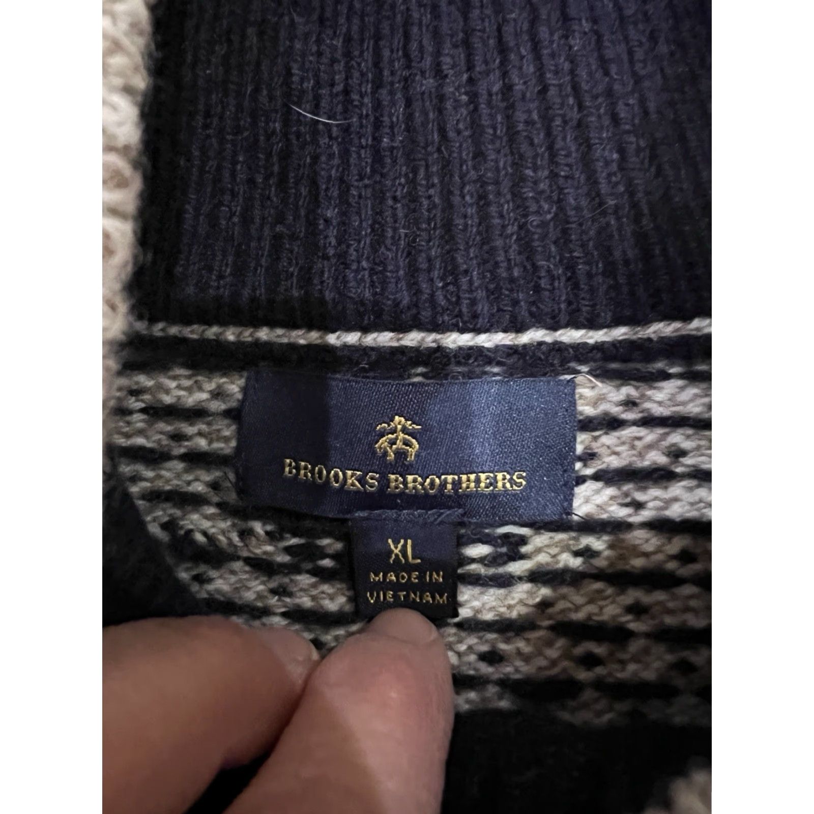 Brooks Brothers Brooks Brothers Sweater Mens XL Merino Wool 1818 Nordic Quarter Zip Size US XL / EU 56 / 4 - 2 Thumbnail