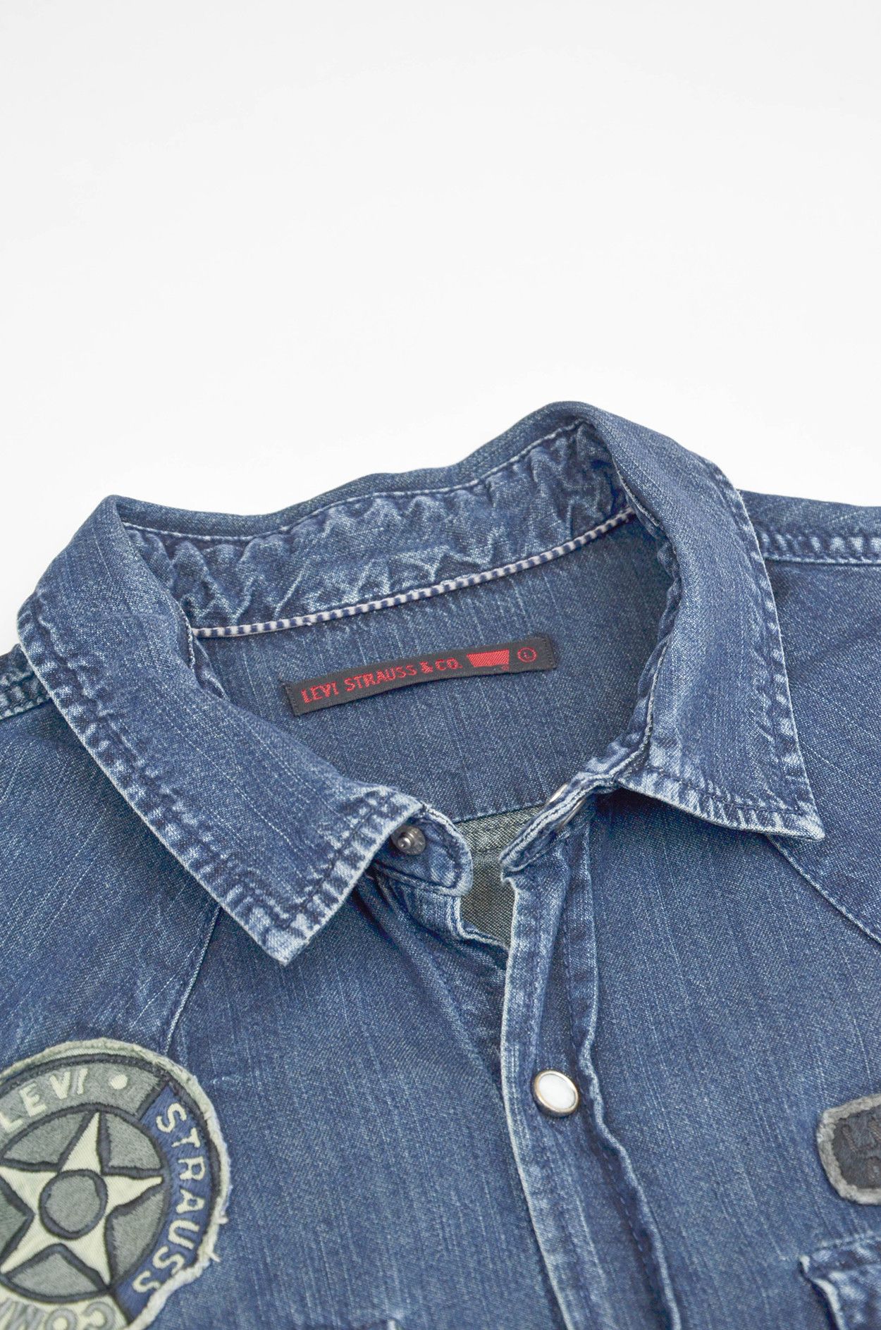 Levi's Levi’s Patched Western Denim Shirt – Made in Italy – L Size US L / EU 52-54 / 3 - 7 Thumbnail