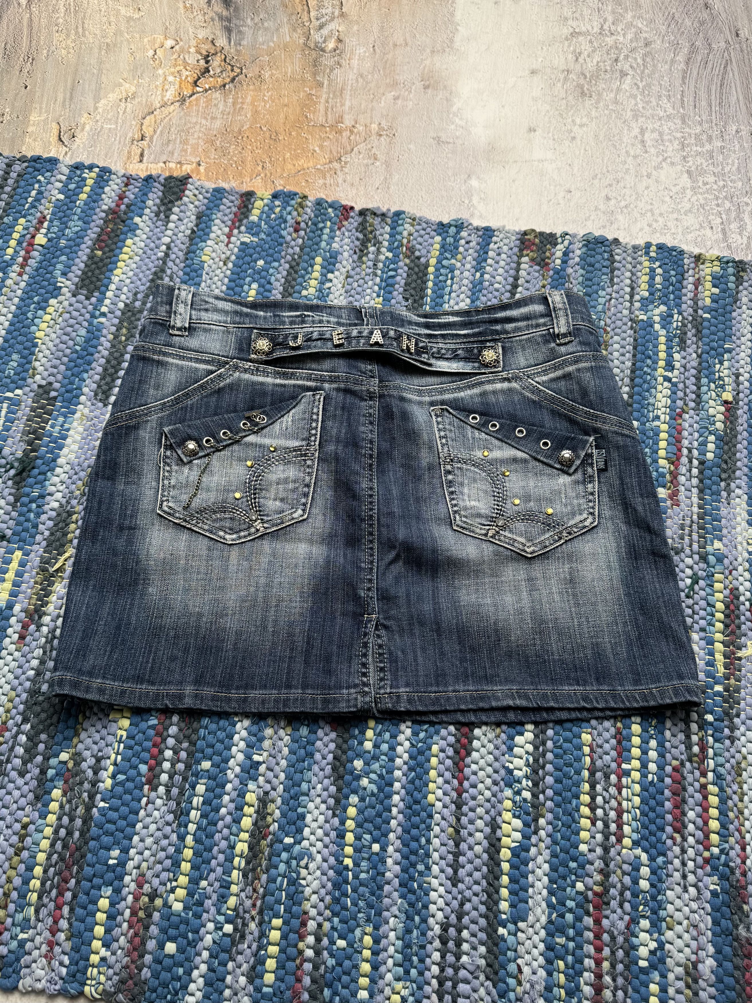 Vintage Vintage Denim Mini Skirt With Metal Details A8D15(V8) Size 30" / US 8 / IT 44 - 5 Thumbnail