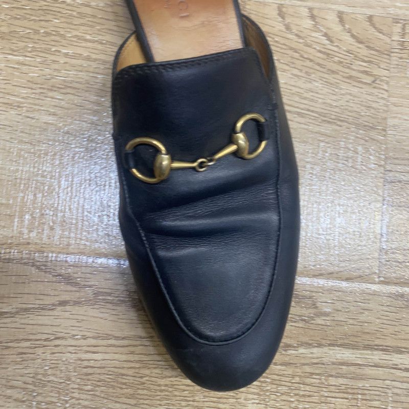 Gucci Gucci Princetown Black Leather Slide Sandals -2508 Size US 6 / IT 36 - 6 Thumbnail