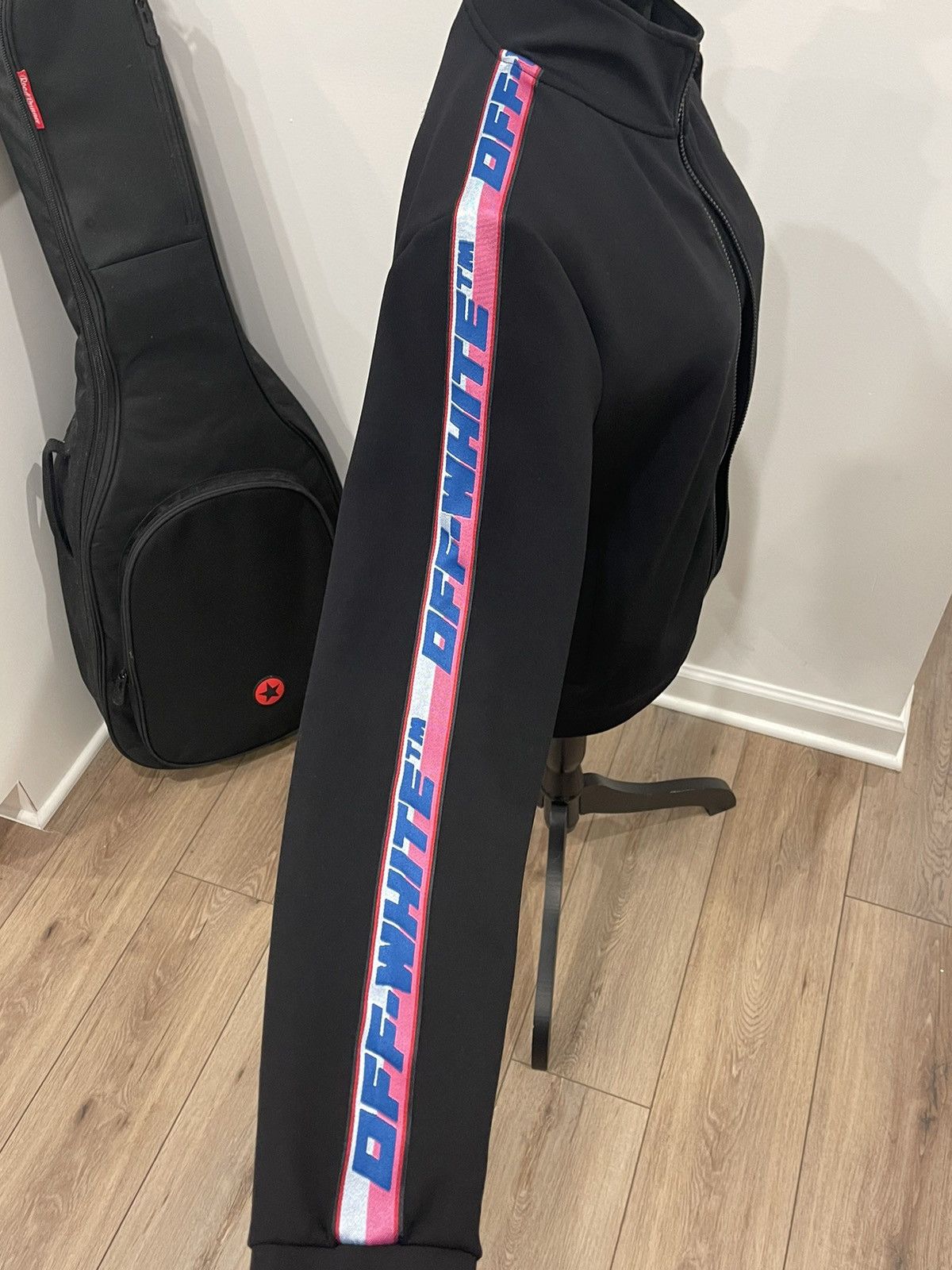 Off-White Off‑White Logo Black Track Zip‑Up Jacket S Size US S / EU 44-46 / 1 - 4 Thumbnail