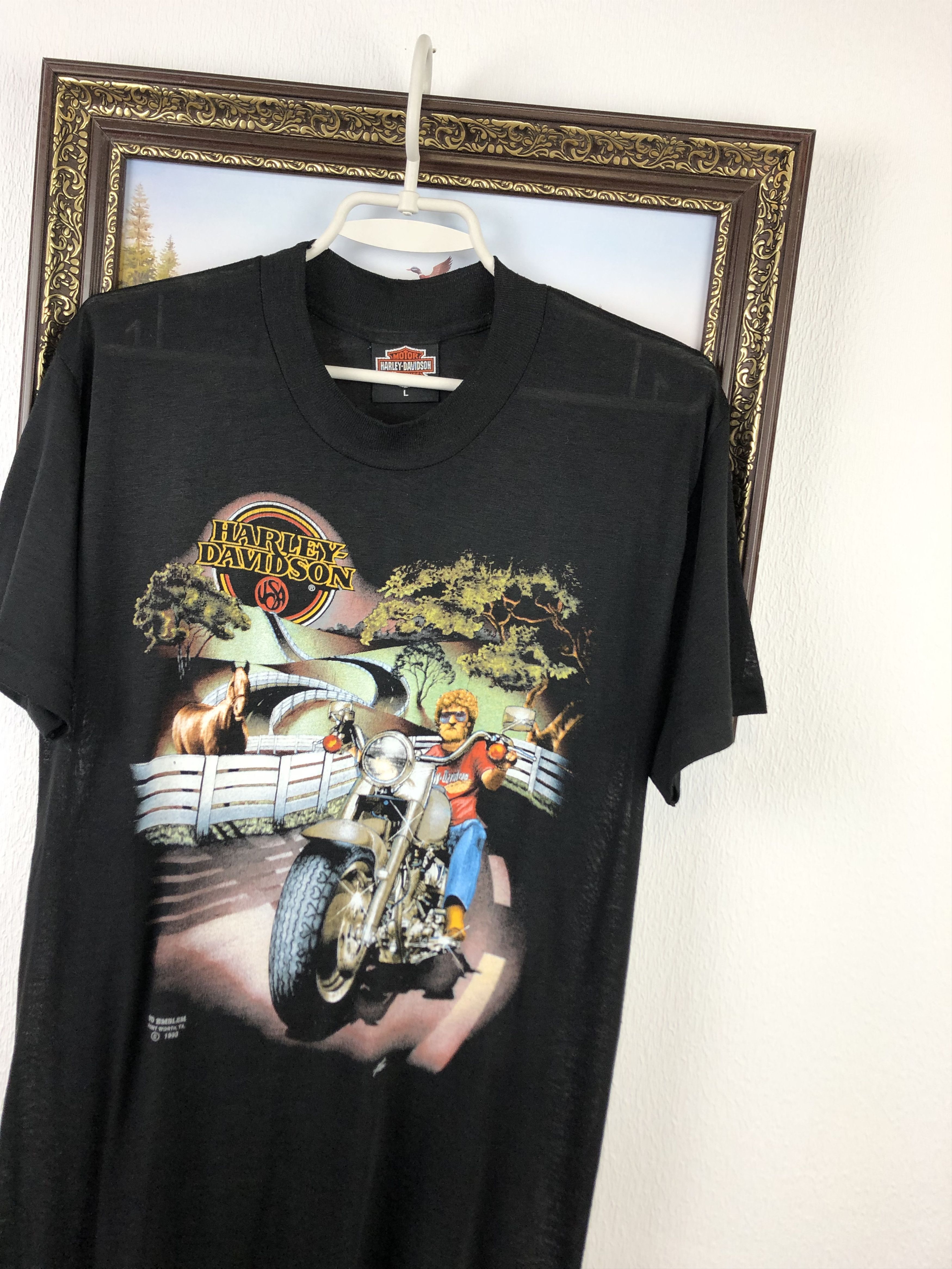 Harley Davidson Vintage Harley Davidson Biker Earth Wizard 3D Emblem Tee Size US L / EU 52-54 / 3 - 4 Thumbnail