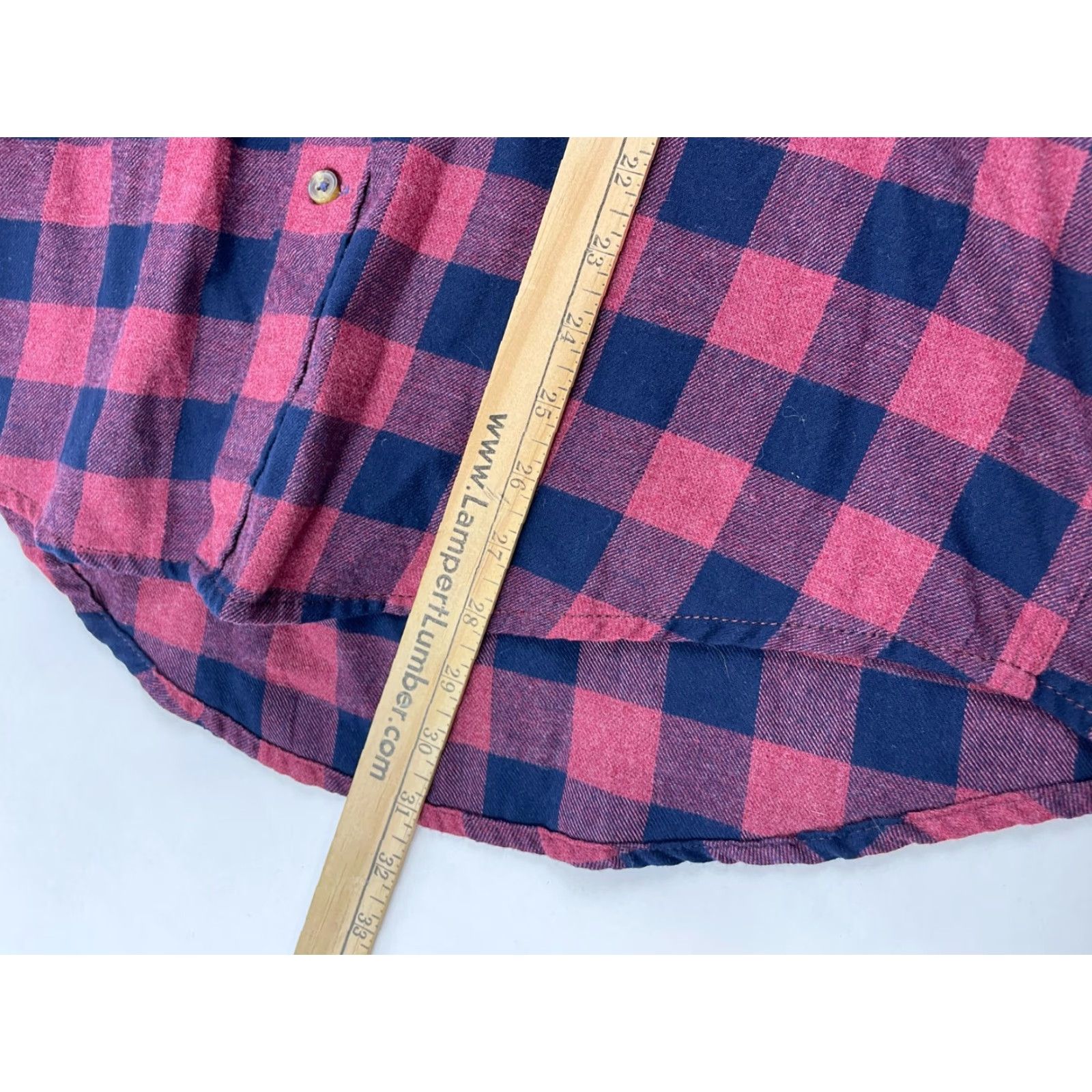Izod IZOD Shirt Mens Size Medium Maroon Navy Blue Buffalo Plaid Button Up Flannel Size US M / EU 48-50 / 2 - 5 Thumbnail