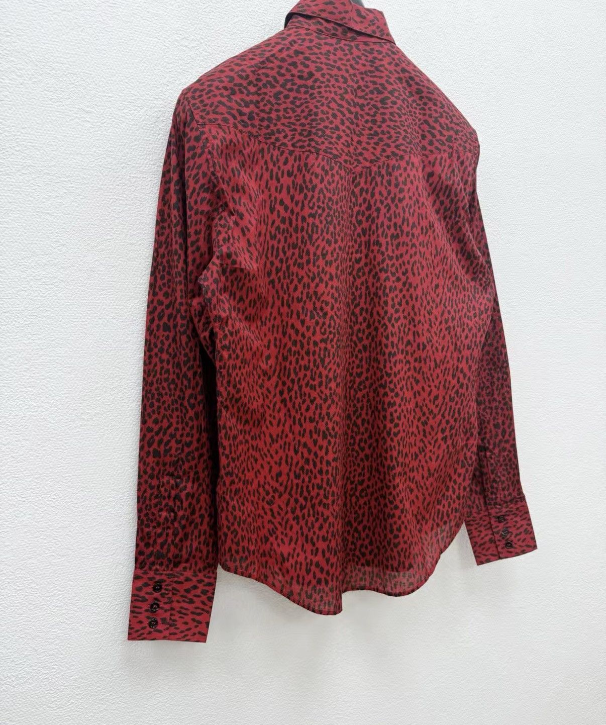 Saint Laurent Paris SAINT LAURENT Leopard Print Long Sleeve Shirt J30 Size US XS / EU 42 / 0 - 5 Thumbnail
