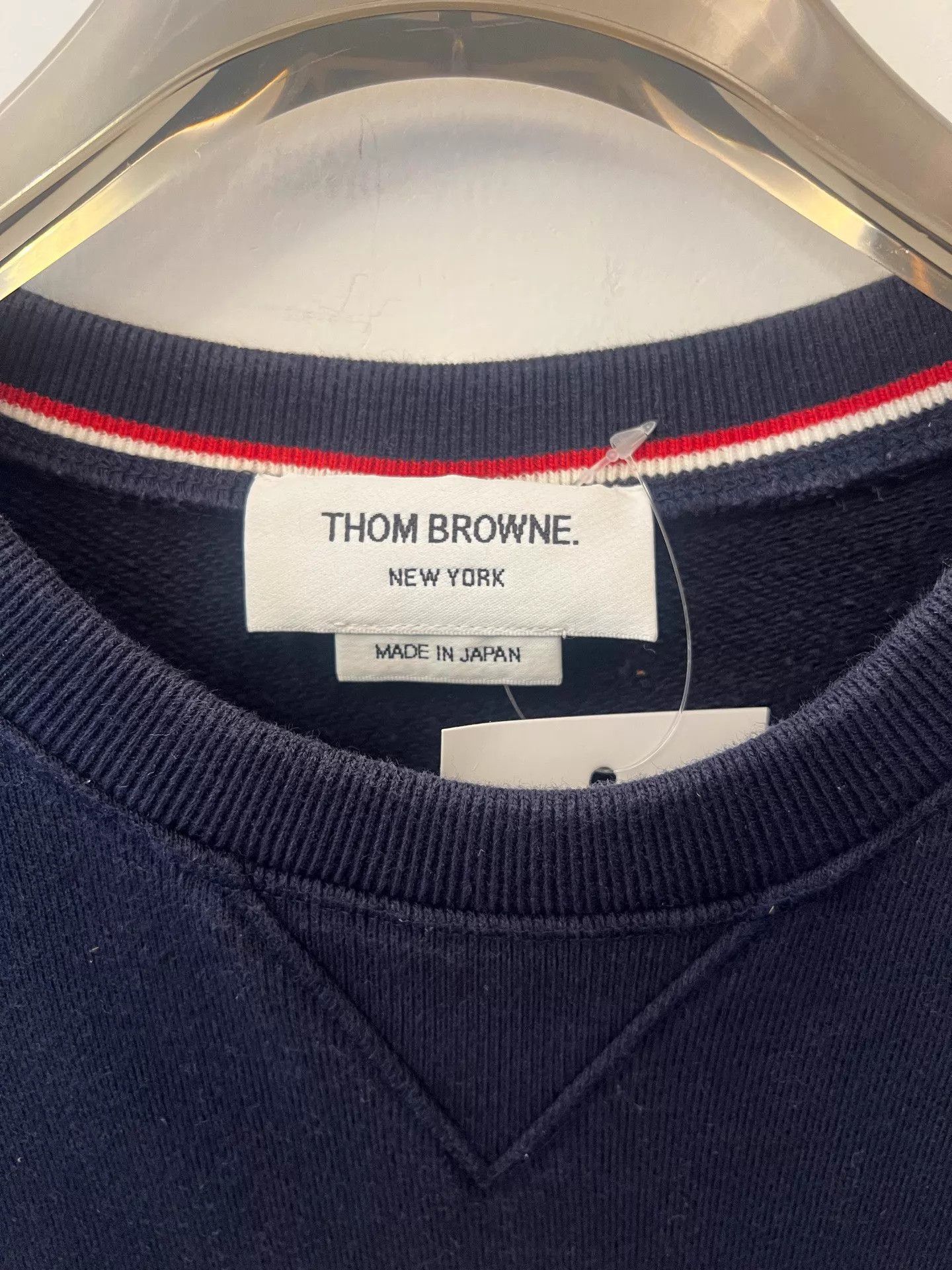 Thom Browne THOM BROWNE Men's Navy 4-Stripe Crewneck size0 Like New Size US XS / EU 42 / 0 - 3 Thumbnail