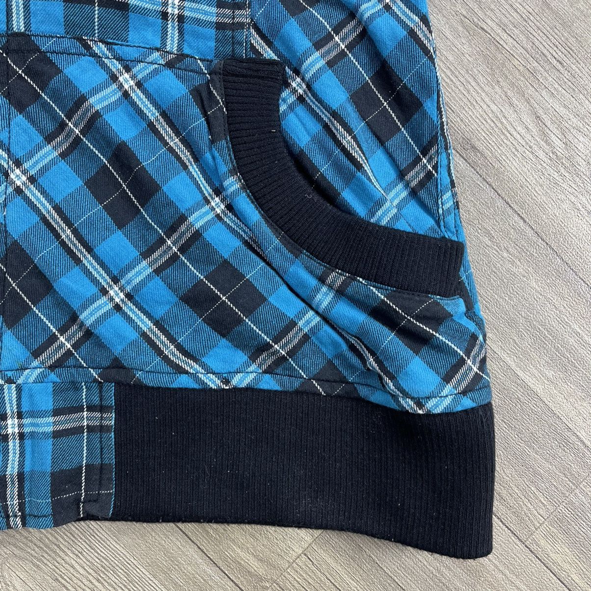 Japanese Brand 2000s Corn Flake Plaid Gothic Grunge Lgb Fur Zip Hoodie Size US S / EU 44-46 / 1 - 8 Thumbnail