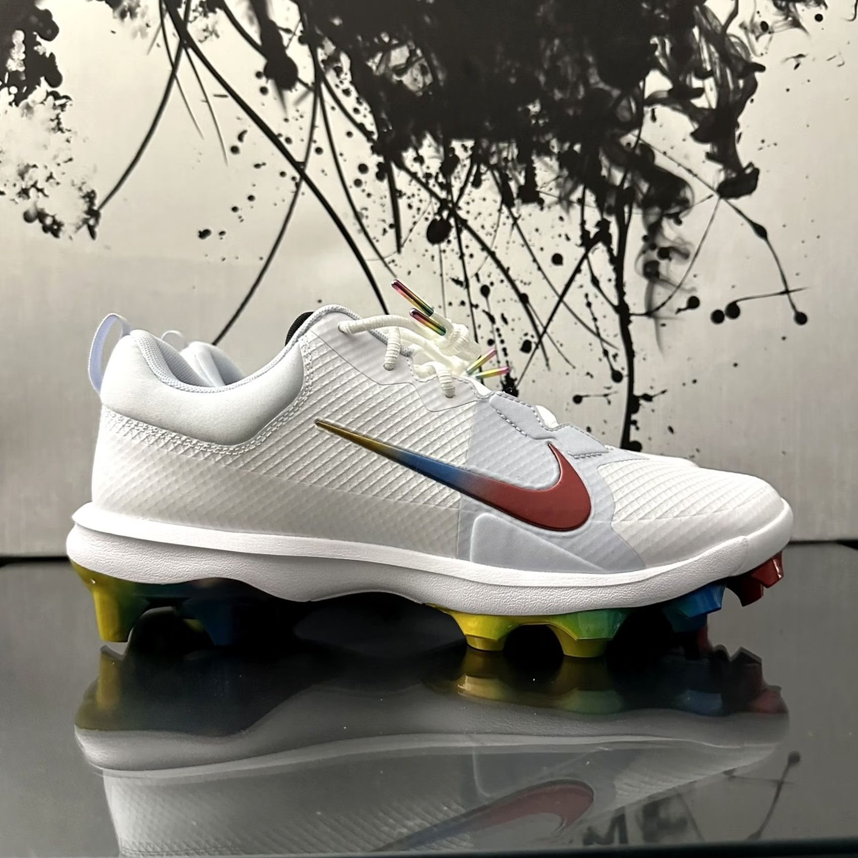 Nike Nike Force Trout 9 Pro MCS Baseball Cleats Mens 12 Rainbow FB2908-106 Size US 12 / EU 45 - 2 Thumbnail