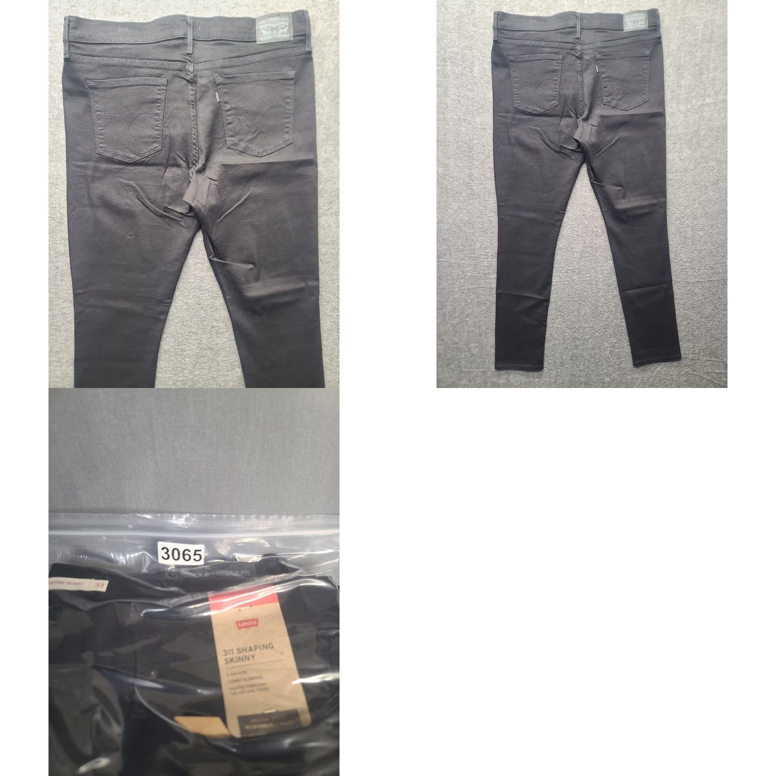 Levi's Levi's 311 Shaping Skinny Jeans Womens 33x30 Slim Mid Rise Black Stretch Denim Size 24" / US 00 / IT 34 - 10 Thumbnail