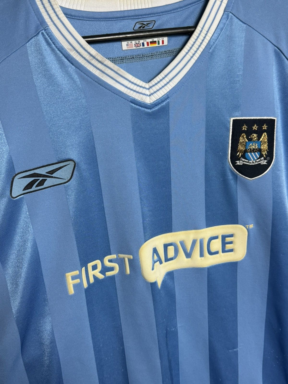 Reebok Manchester City 03/04 Home Football Jersey Size US XXL / EU 58 / 5 - 2 Thumbnail